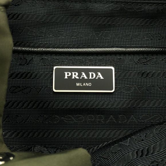 Auth Prada - Dark Green Black Nylon #99191P75B - Picture 7 of 13